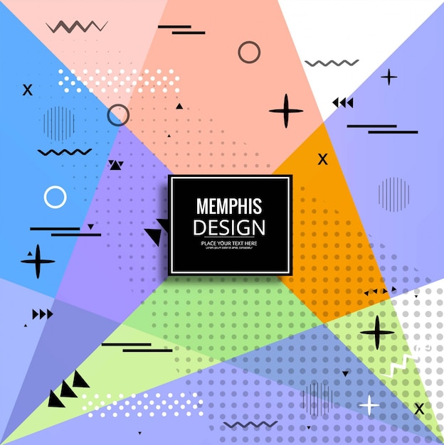 Vector modern colorful memphis background