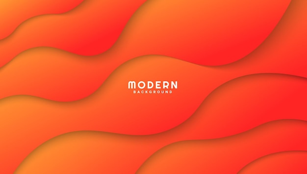 Modern colorful orange curve background