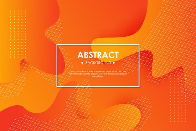 Modern colorful orange gradient geometric background. with Fluid shapes composition