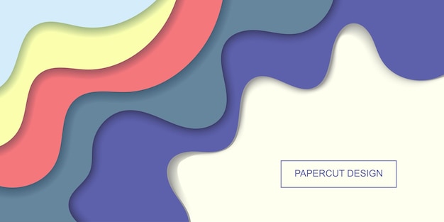 Современный красочный дизайн фона papercut