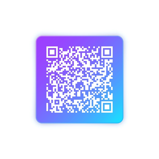 Modern colorful qr code sticker identification tracking code serial number product id with digital