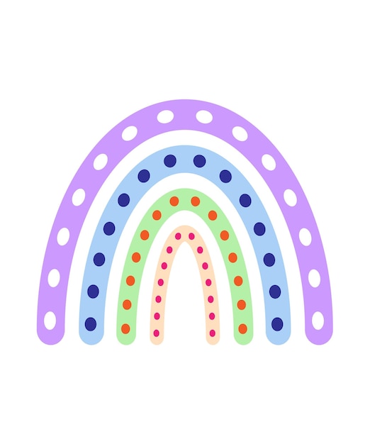 modern colorful rainbow with drops