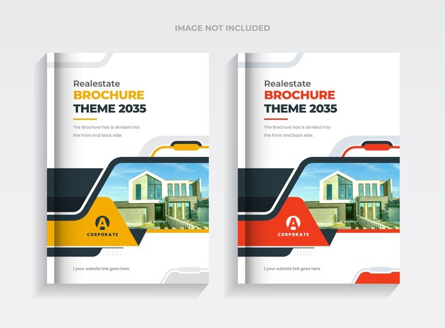 Modern and colorful Realestate brochure cover theme layout