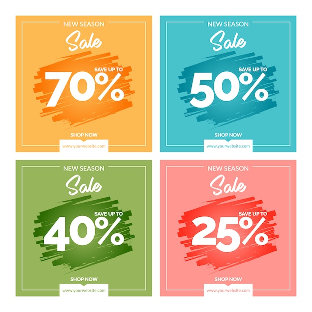 Vector modern colorful sale banners