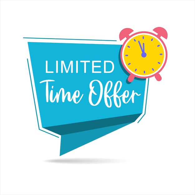 Modern colorful tag or sticker limited time offer