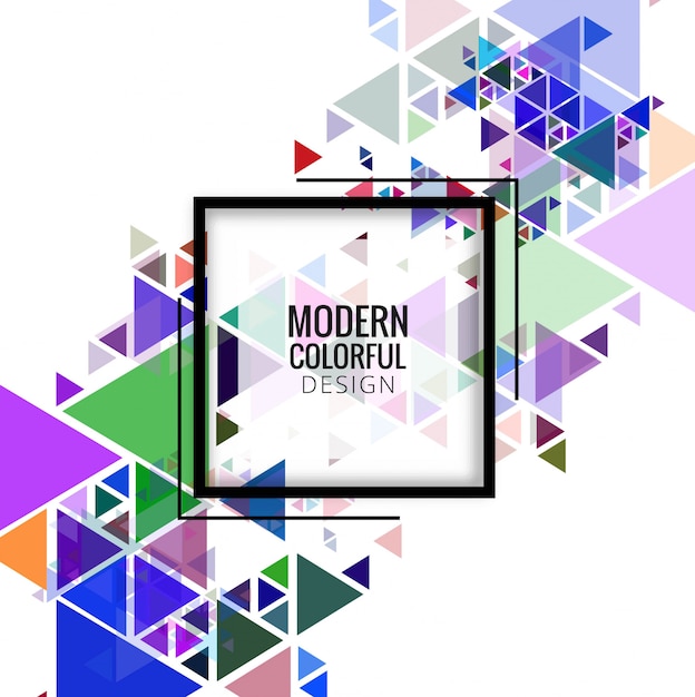 Modern colorful triangles background vector