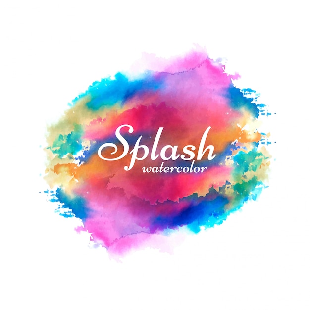 Modern colorful watercolor splash design vector