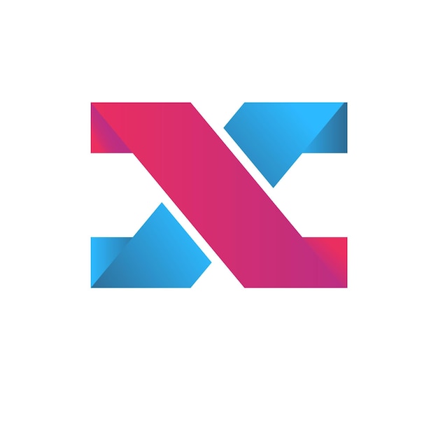 Modern colorful X logo vector design