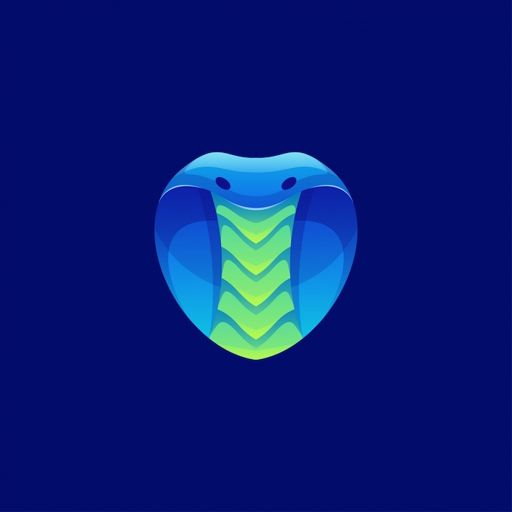 Vector modern colors cobra logo