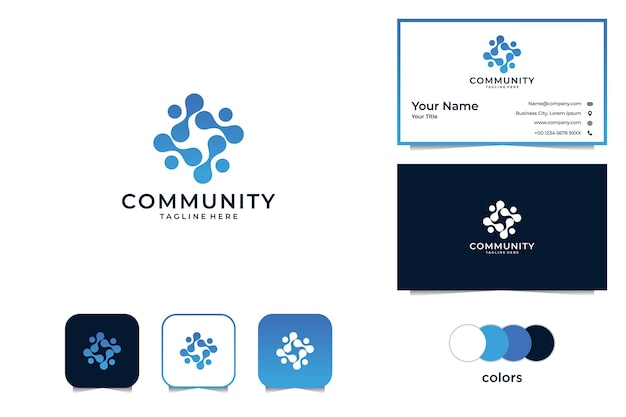 Modern community logo and business card