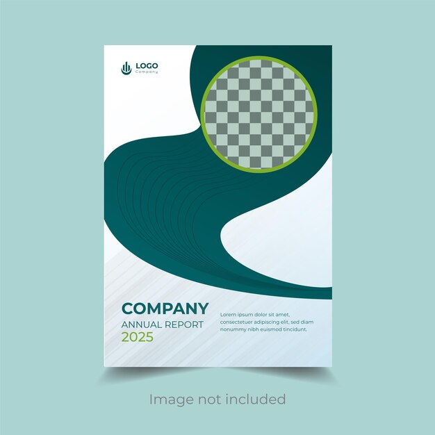 Modern company annual report, business brochure cover or book cover design template