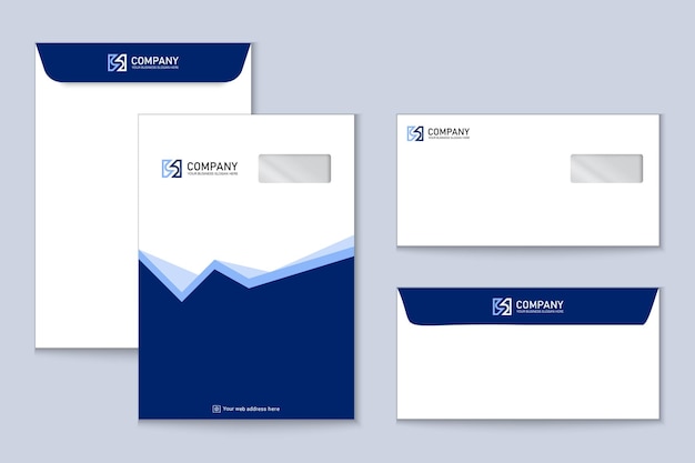 Modern company business c4 and dl envelope template