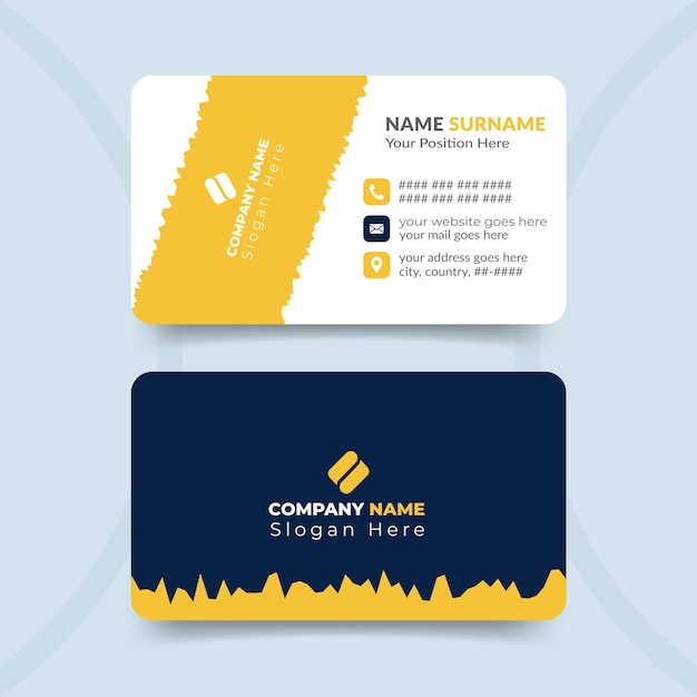 Vector modern company business card template