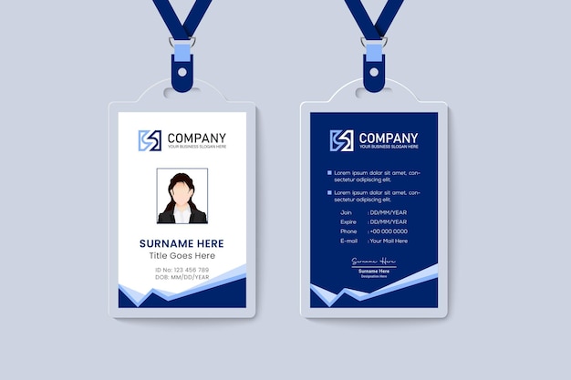 Modern company business id card template