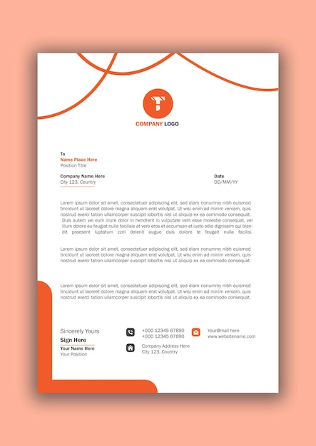 Modern company business letterhead template