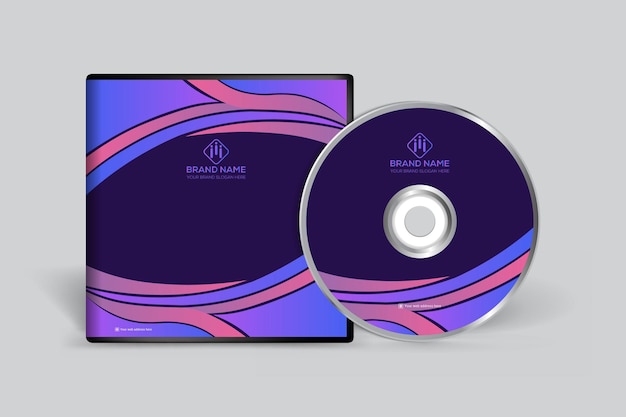 Modern company CD cover design template