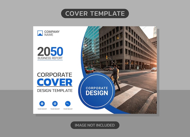 Vector modern company horizontal cover business