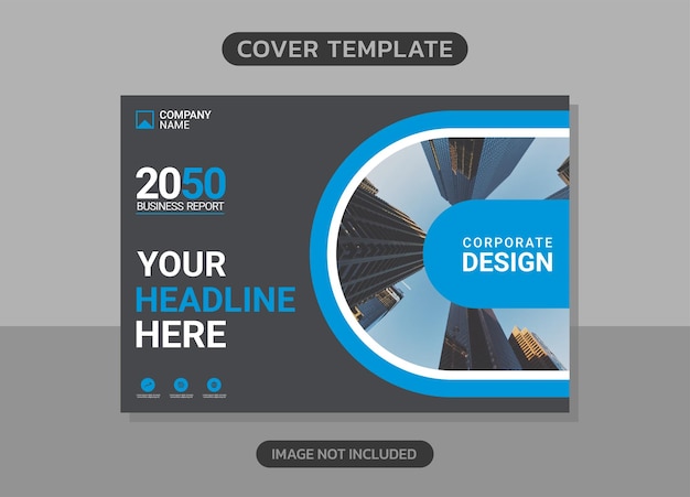 Vector modern company horizontal cover business