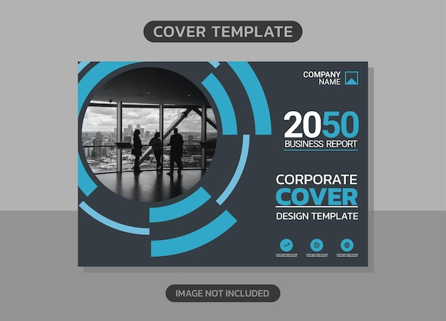 Vector modern company horizontal cover business