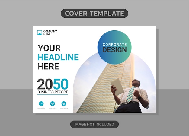 Vector modern company horizontal cover business