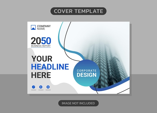 Vector modern company horizontal cover business