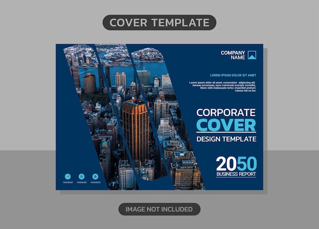 Vector modern company horizontal cover business