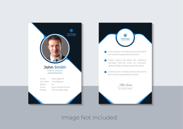 Modern company ID card design template