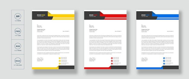 Modern company letter head design