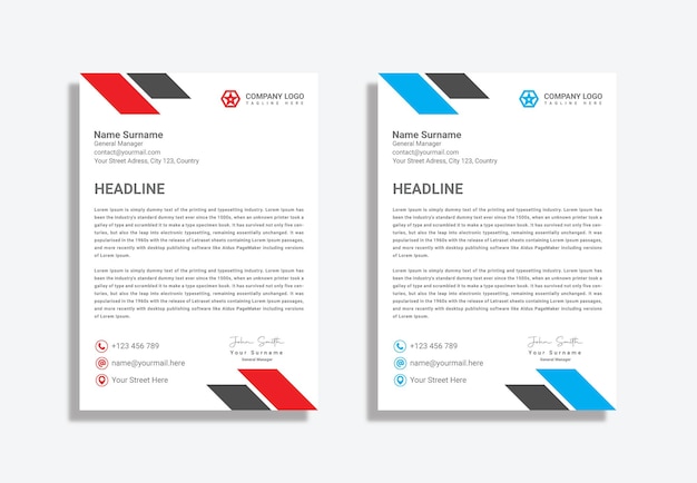 Modern company letterhead design