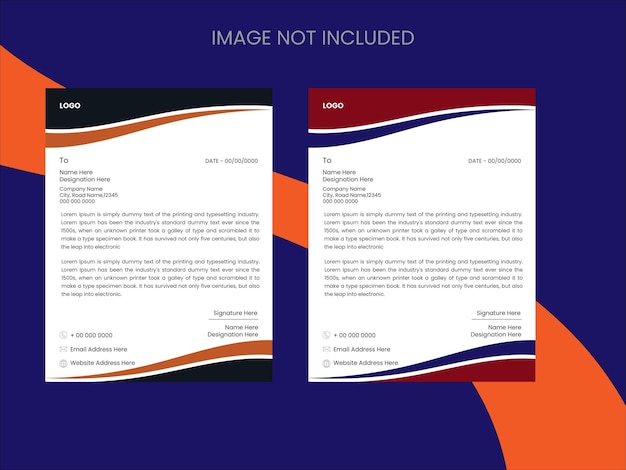 Modern company letterhead pad design vector image