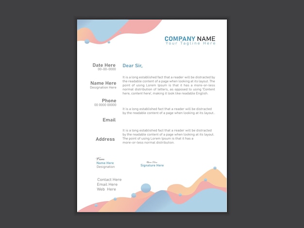 Vector modern company letterhead premium premium letterhead design template letterhead template