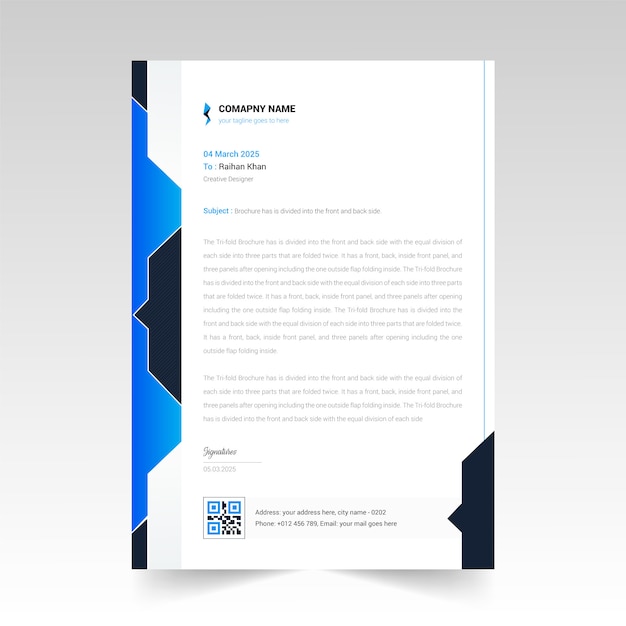 Modern company letterhead Premium  