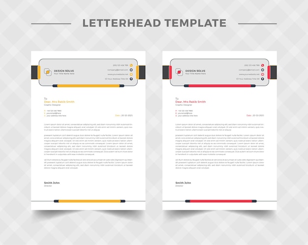 Modern company letterhead template design