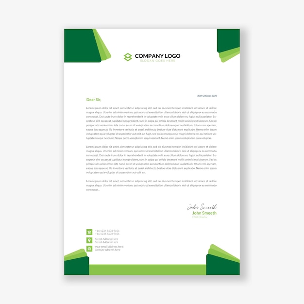 Vector modern company letterhead template