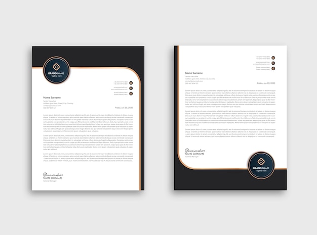 Modern company letterhead template