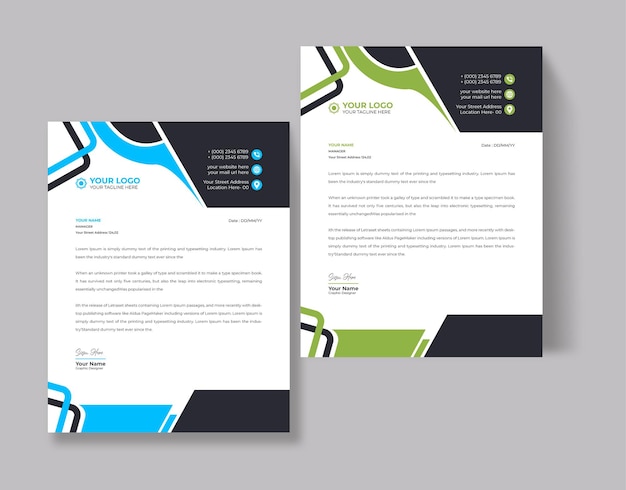 Modern company letterhead template