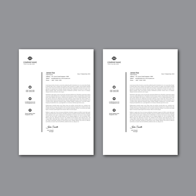 Vector modern company letterhead template