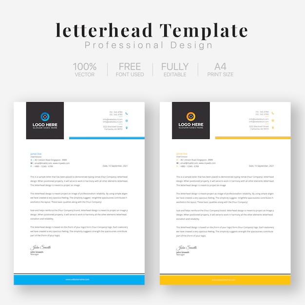 Modern company letterhead