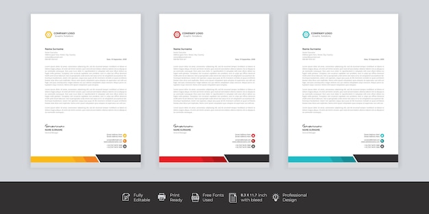 Modern company letterhead