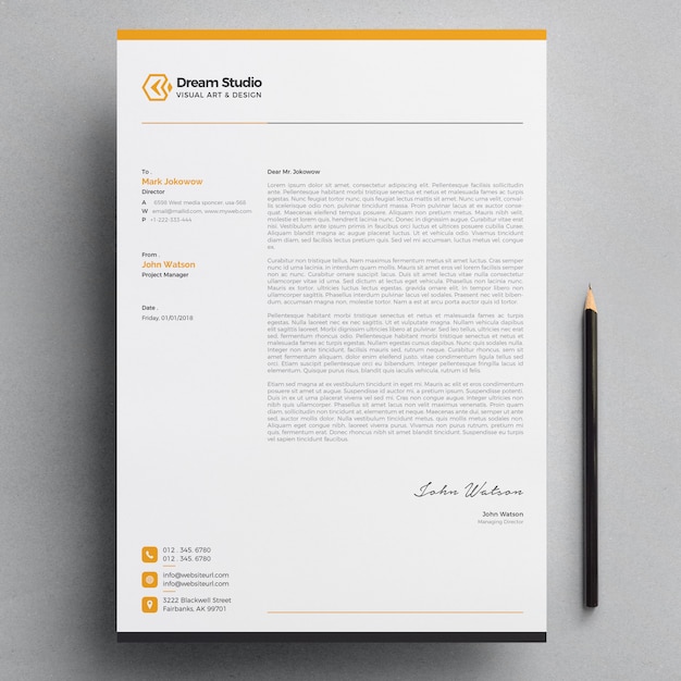 Vector modern company letterhead