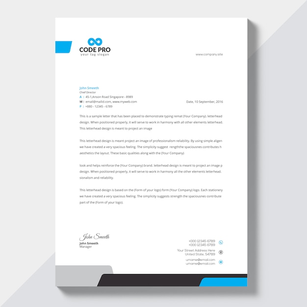 Modern company letterhead