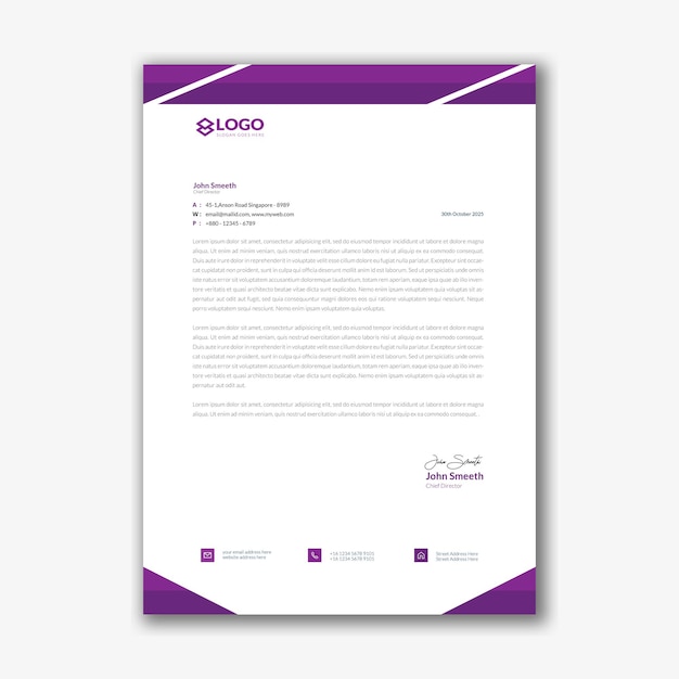 Modern company Letterhead