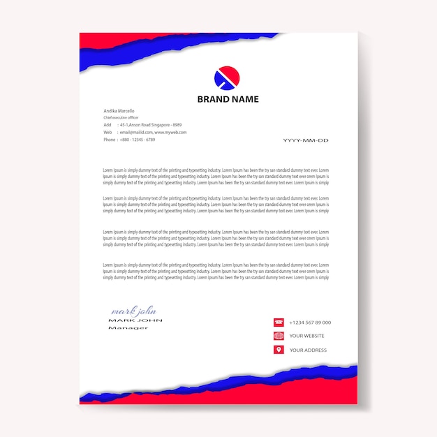 Modern company letterhead