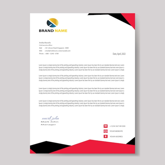 modern company letterhead