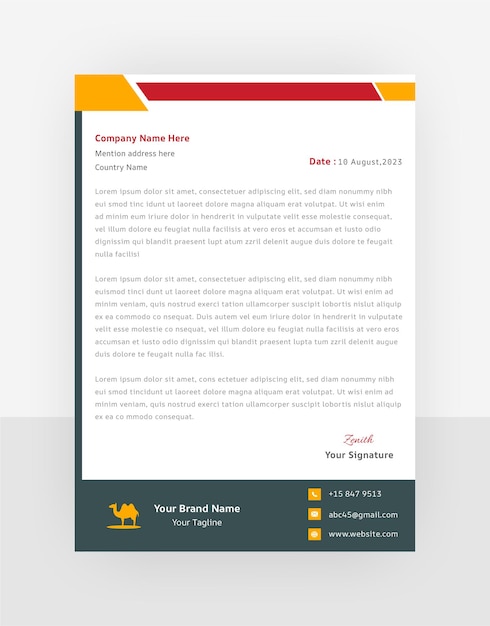 Vector modern company letterhead