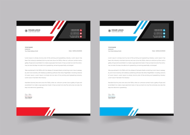 Modern company letterhead