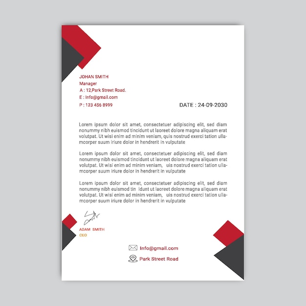 Modern company letterhead