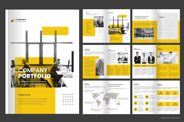 Vector modern company profile brochure layout portfolio template design corporate business presentation guide brochure