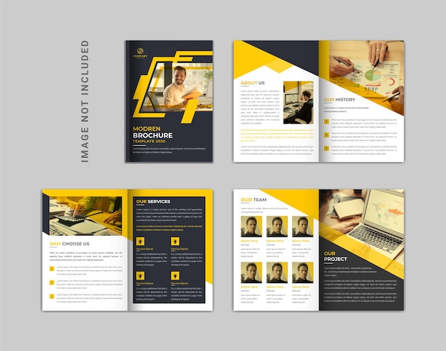 Современный дизайн шаблона брошюры профиля компании