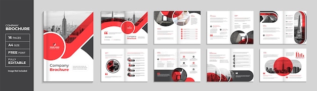 Design moderno del layout del modello dell'opuscolo del profilo aziendale o desing dell'opuscolo annuale aziendale